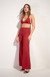 myla Loose madder red light voile trousers