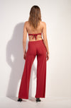 myla Loose madder red light voile trousers