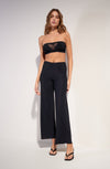 Loose black light voile trousers