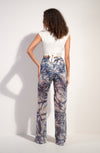 paz Wide-leg printed pants in tulle