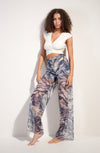 paz Wide-leg printed pants in tulle