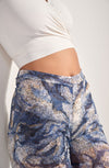 paz Wide-leg printed pants in tulle