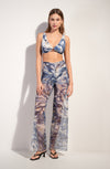 paz Wide-leg printed pants in tulle