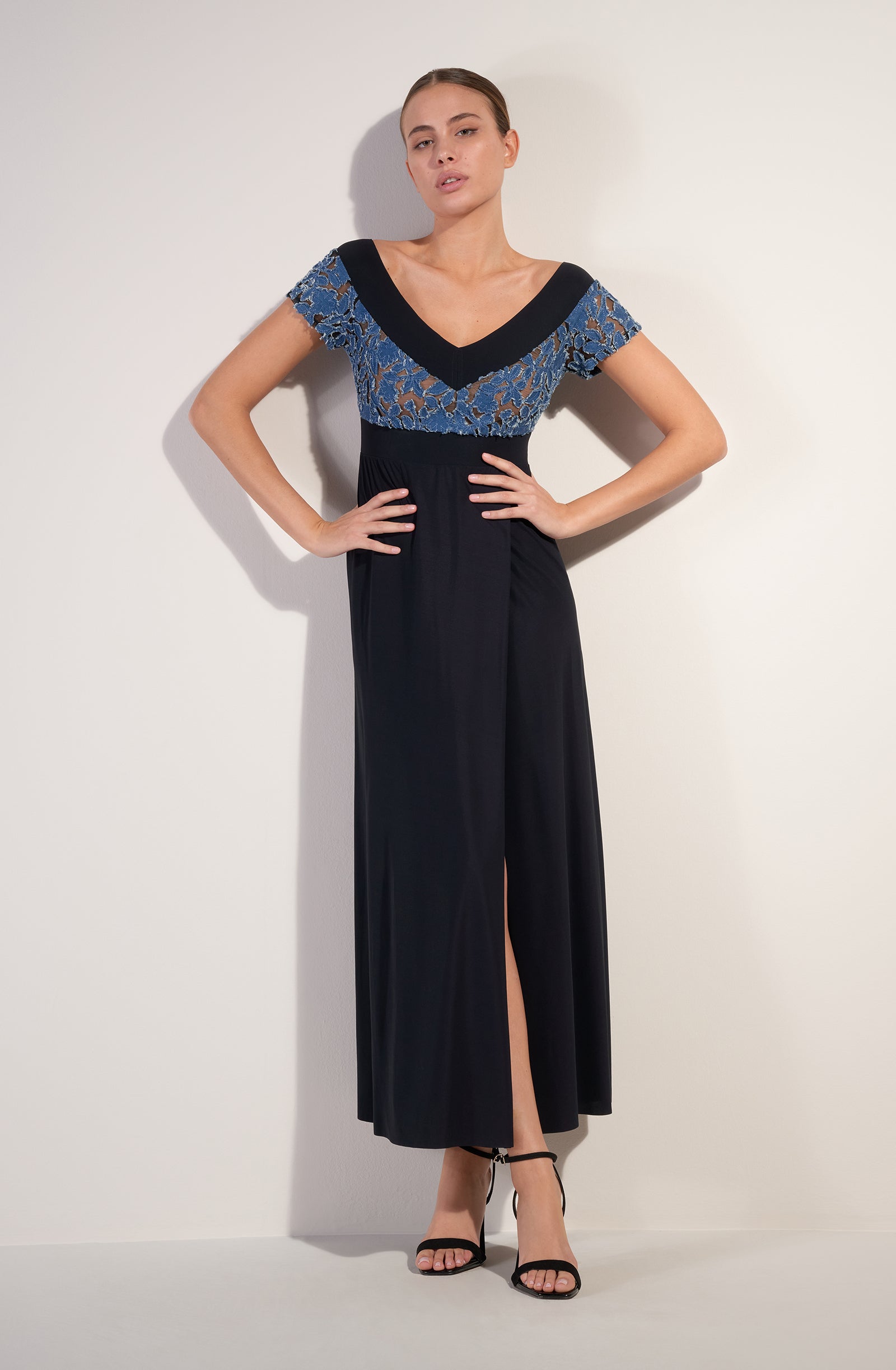 rufine Long jean wallet dress