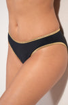 samy Black bikini bottoms with scalloped hips