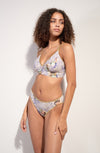 samy Printed bikini bottoms with scalloped hips