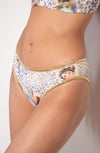 samy Printed bikini bottoms with scalloped hips