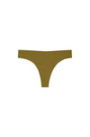 talla Bronze thong bikini bottoms with crochet effect