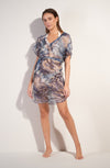 tyssa Loose-fitting printed tulle tunic