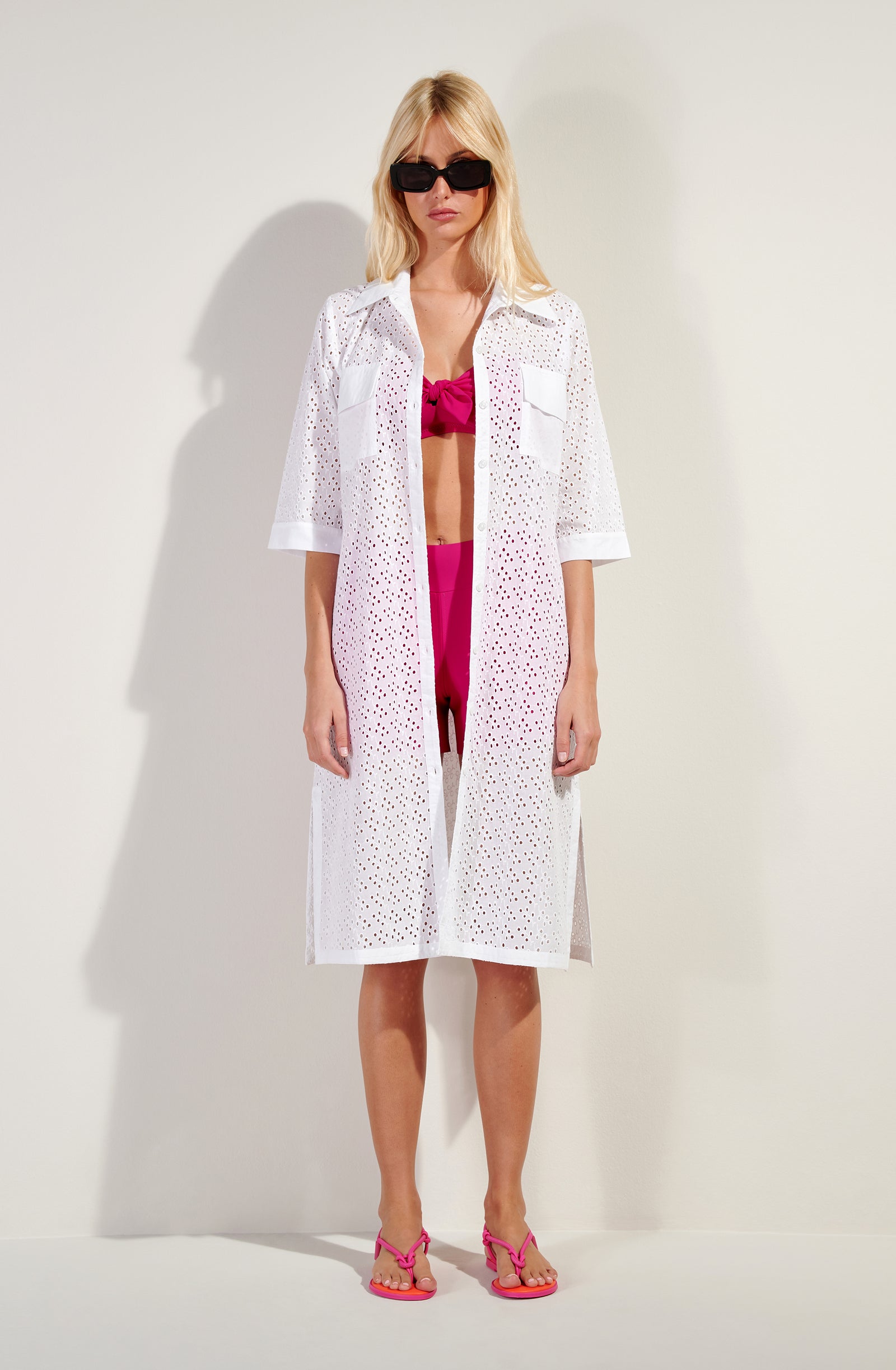 capu Straight white shirt dress