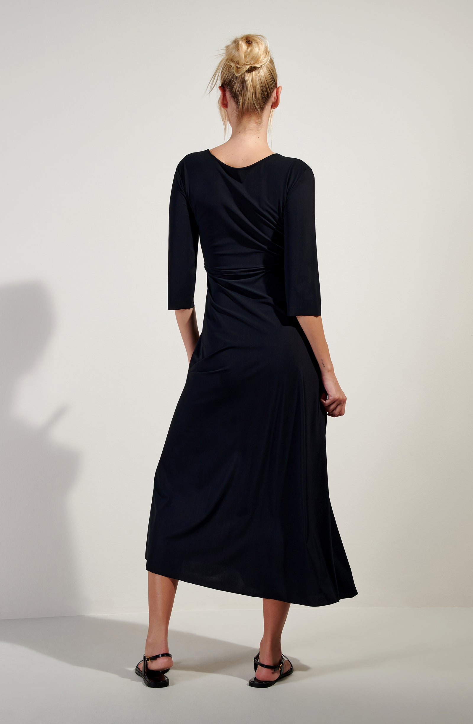 carmenn Black long dress with 3/4 sleeves