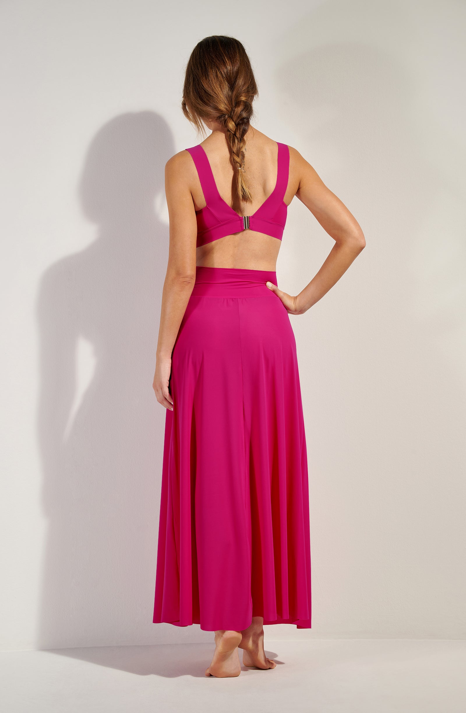 jaya Jupe longue framboise en voile léger