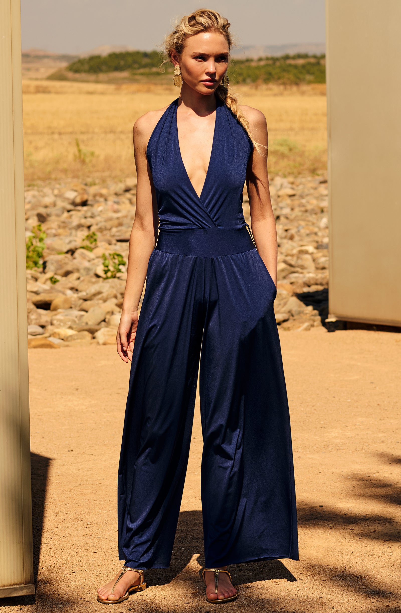 nanni Large navy jumpsuit