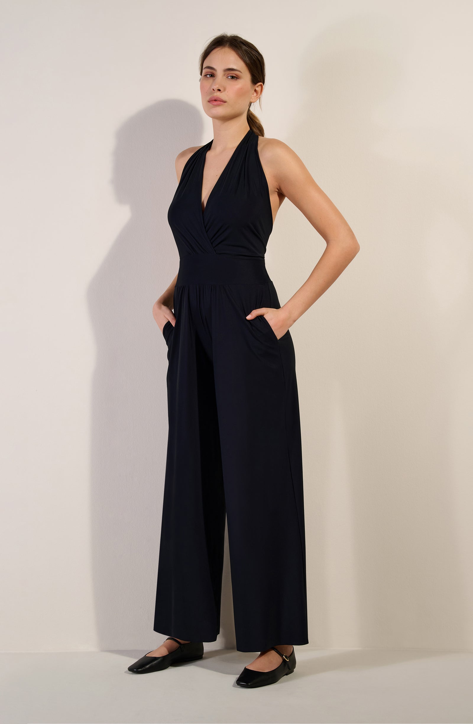 nanni Combinaison pantalon ample noire