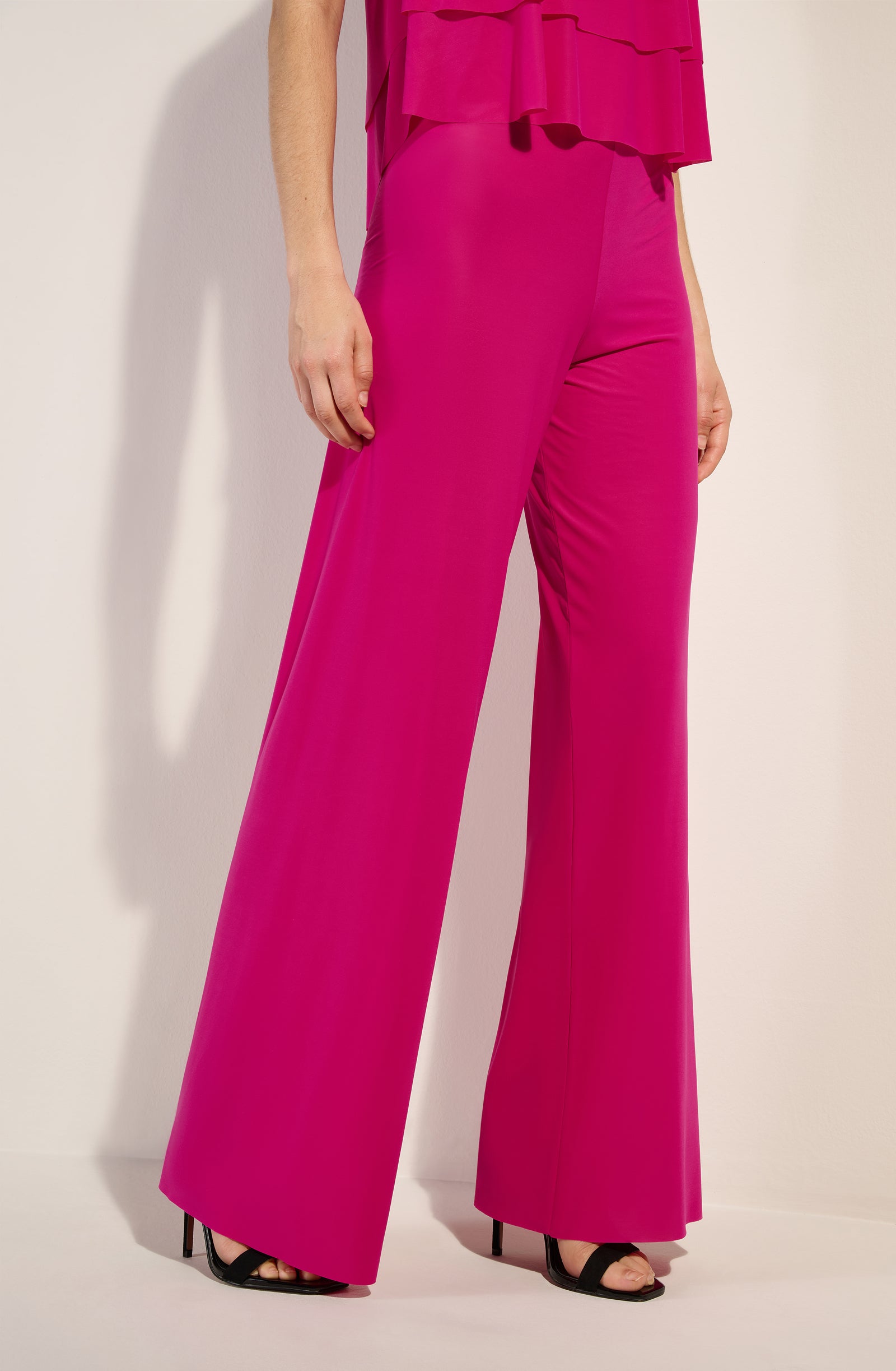 patie Pantalon fluide framboise