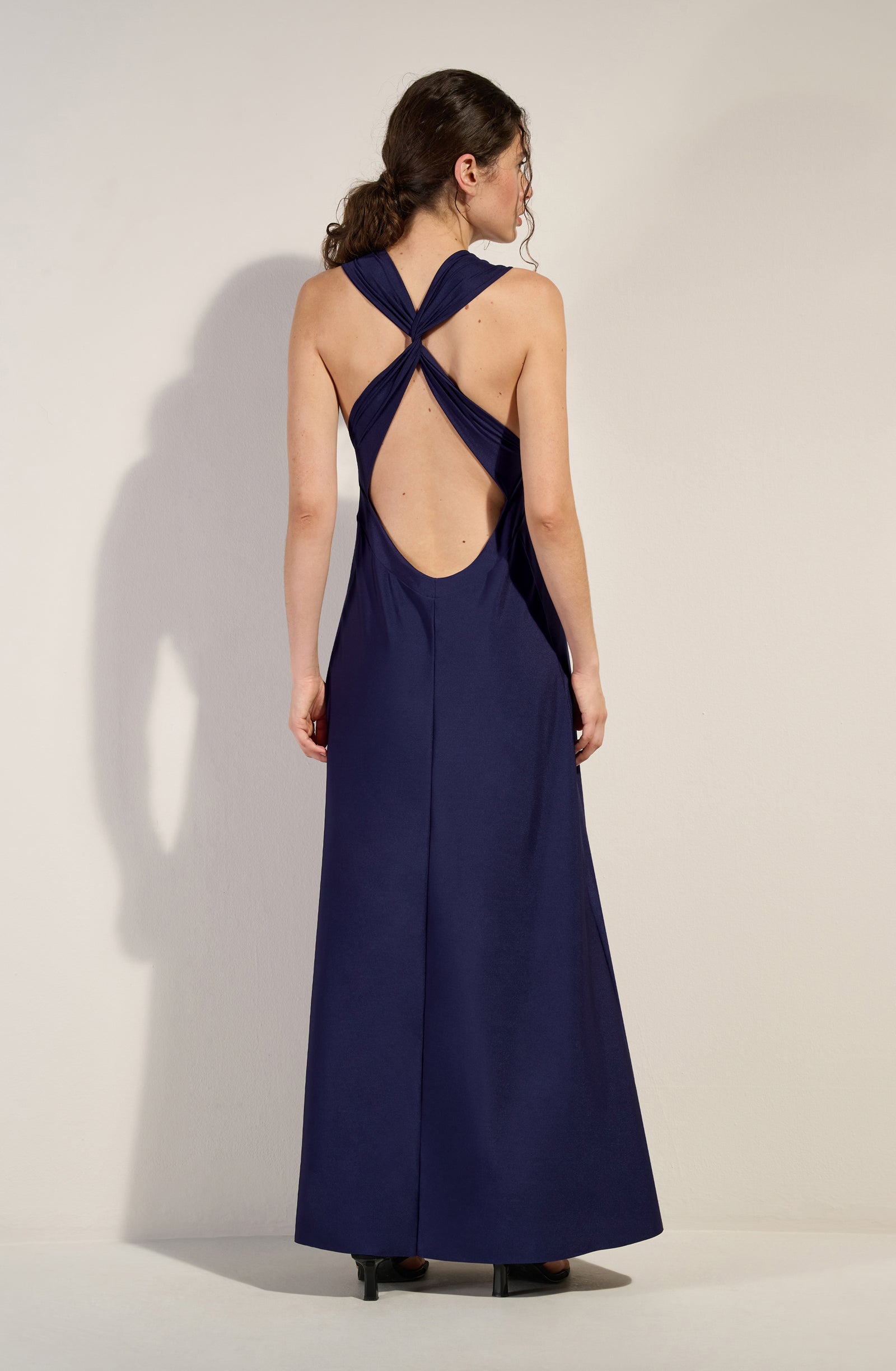 reena Robe longue évasée navy