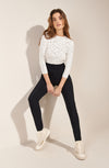 gips Foam white lace ¾-sleeved top