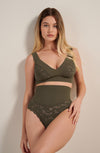 ceane lichen green figure shaping high waisted bottoms