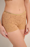 dylan biscuit lace and lurex boyshorts