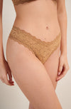 elika biscuit lace thong