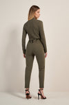 jazzi lichen green slim trousers