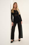 mili black fishnet trousers