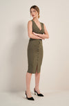 mylena lichen green high waisted skirt