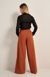 panna hazelnut brown pleated trousers