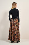 scotty long poppys print skirt