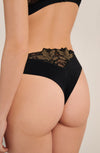 sila lichen green embroidered thong