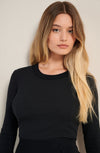 tiana black long sleeved top