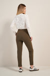 tory foam white lace long sleeved top