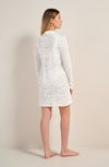 vaea foam white lace long sleeved cardigan