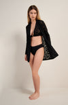 vaea black lace long sleeved cardigan