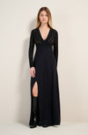 vanao long black lace dress