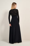 vanao long black lace dress