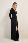 vanao long black lace dress