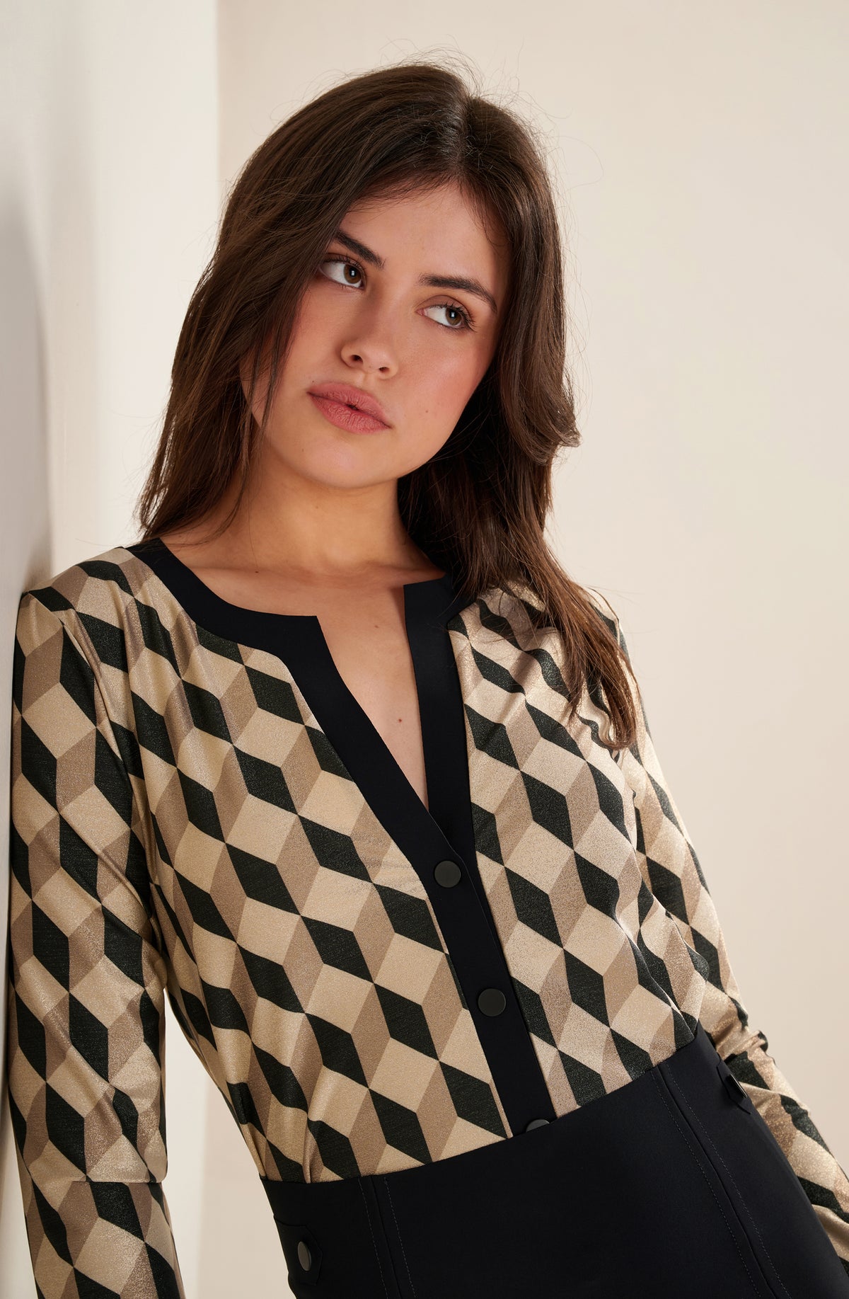carlyn Gilet droit imprimé en maille