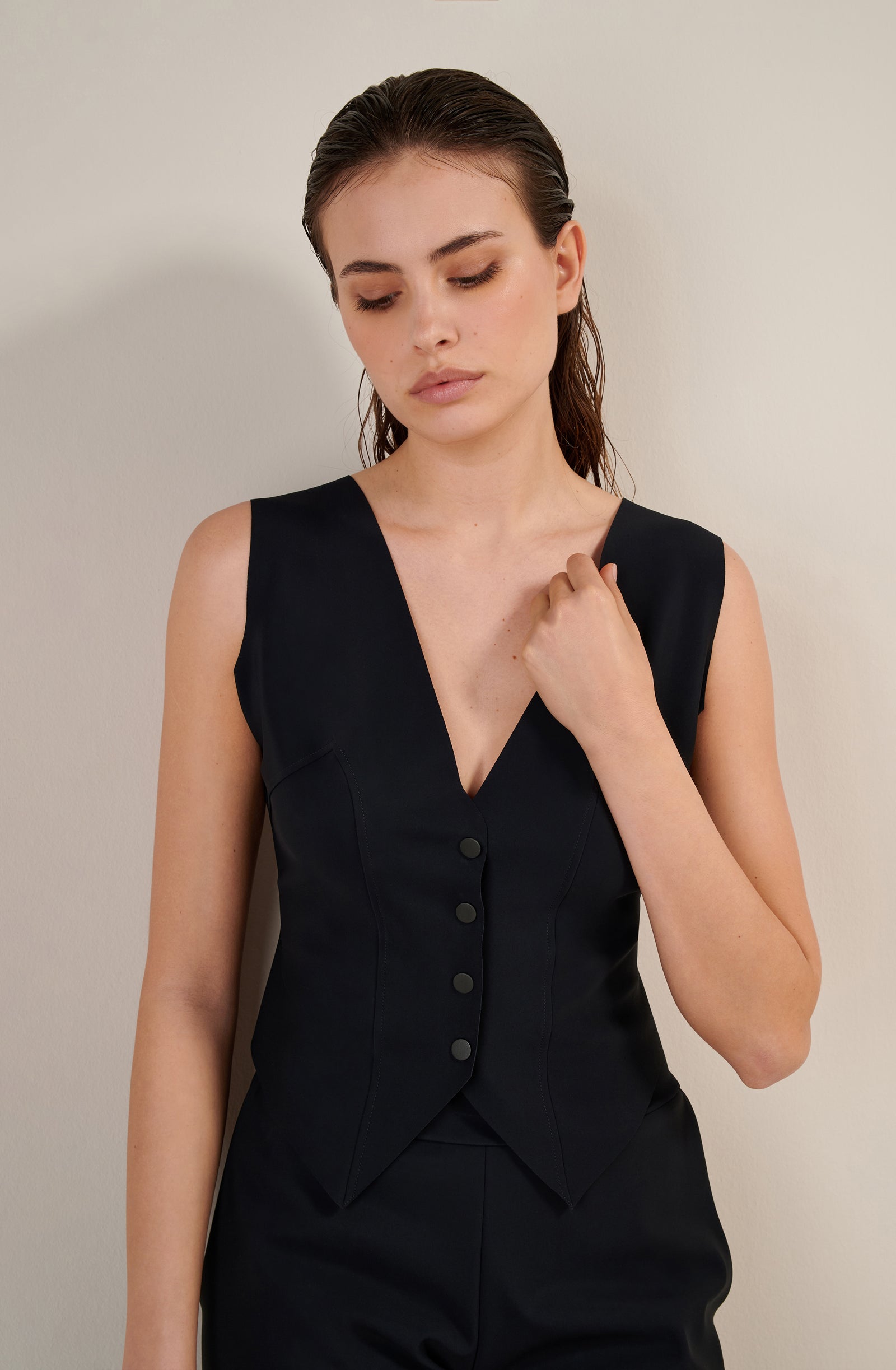 garry Gilet noir sans manches