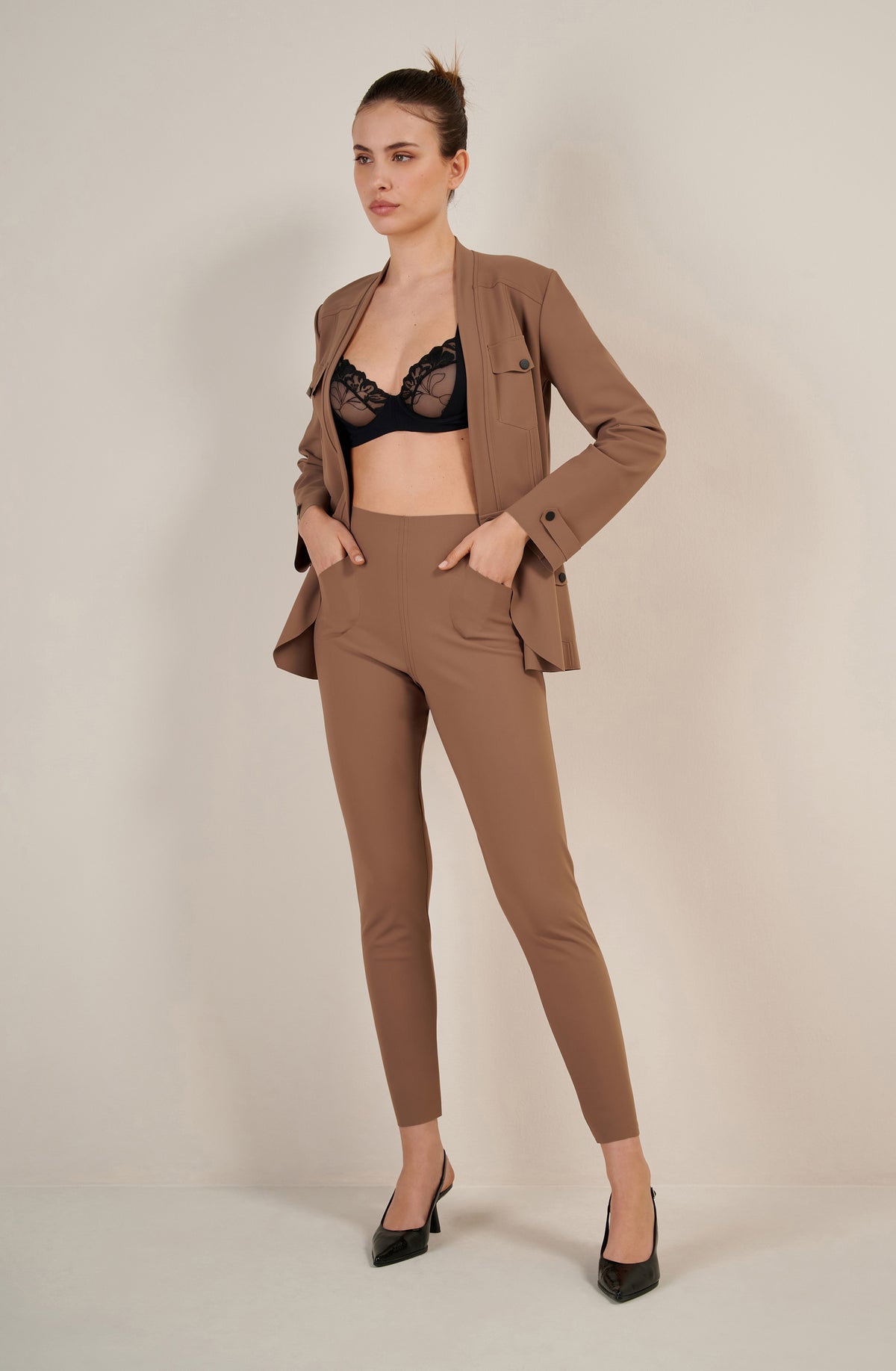 vinciane Veste saharienne taupe