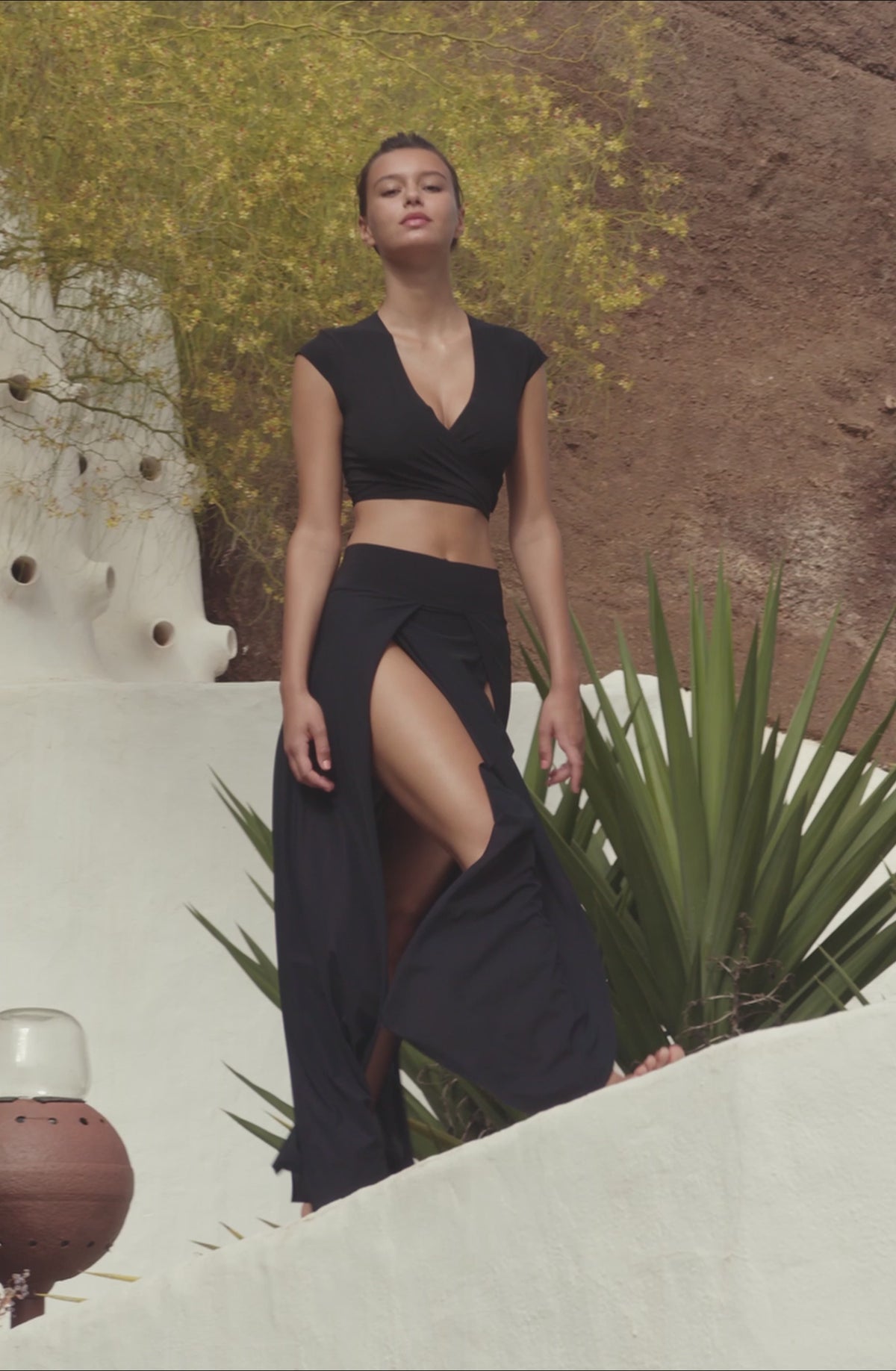 jax Jupe longue fendue noire 