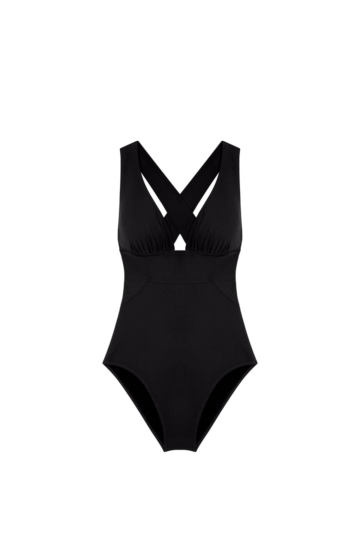 capri maillot de bain une piece croise dos noir