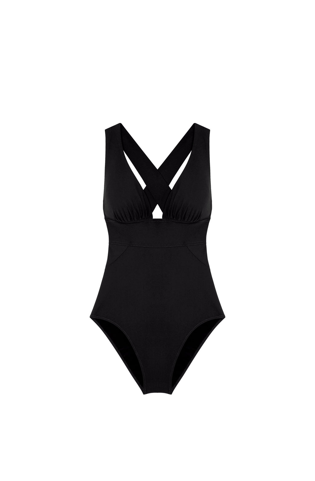 capri maillot de bain une piece croise dos noir
