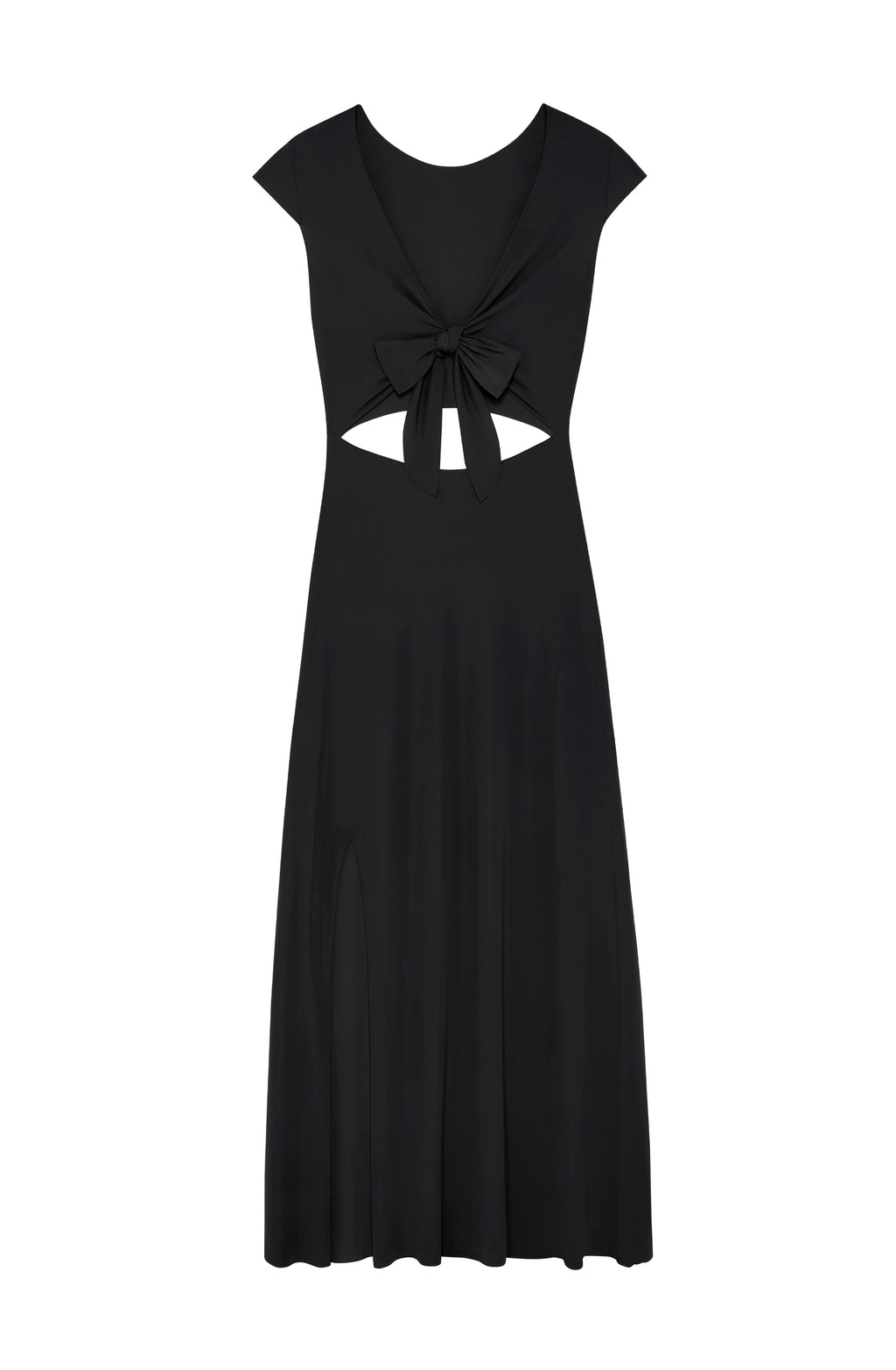 kolil robe longue noire a manches courtes
