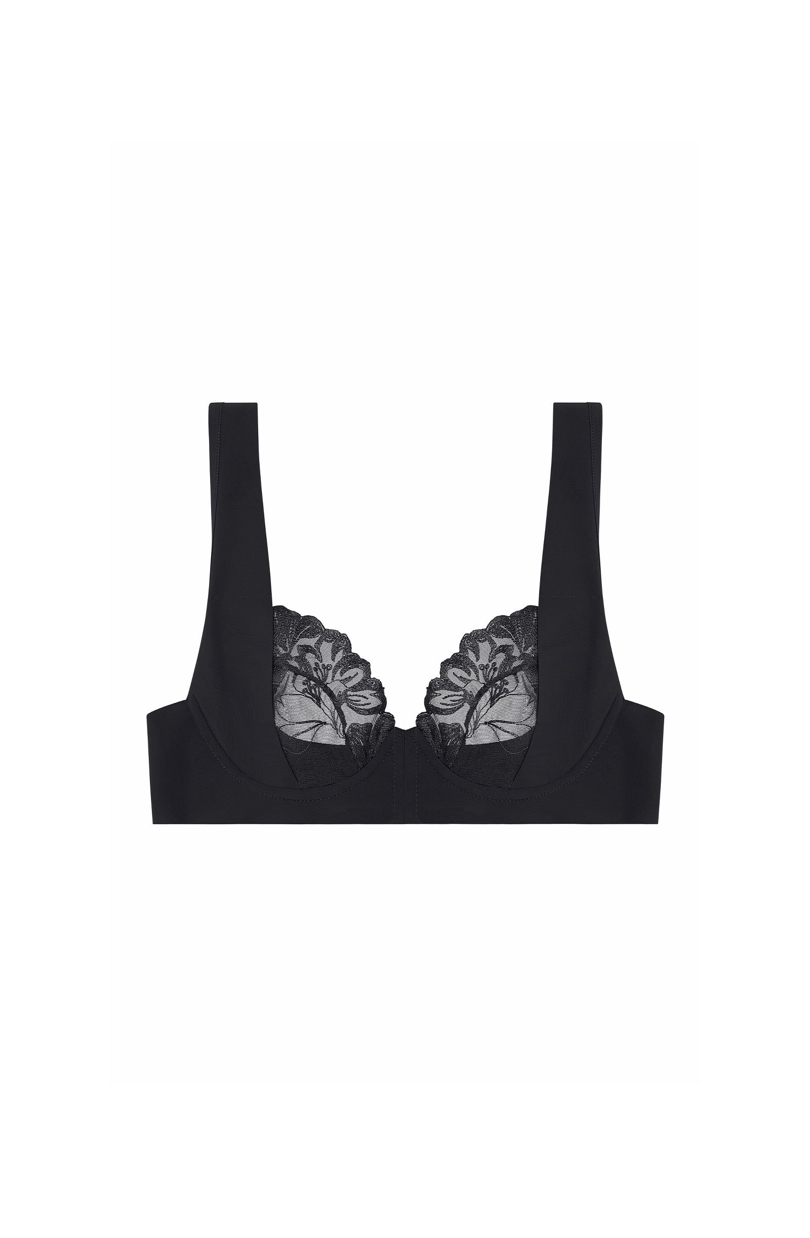 sarah Soutien-gorge balconnet noir en dentelle