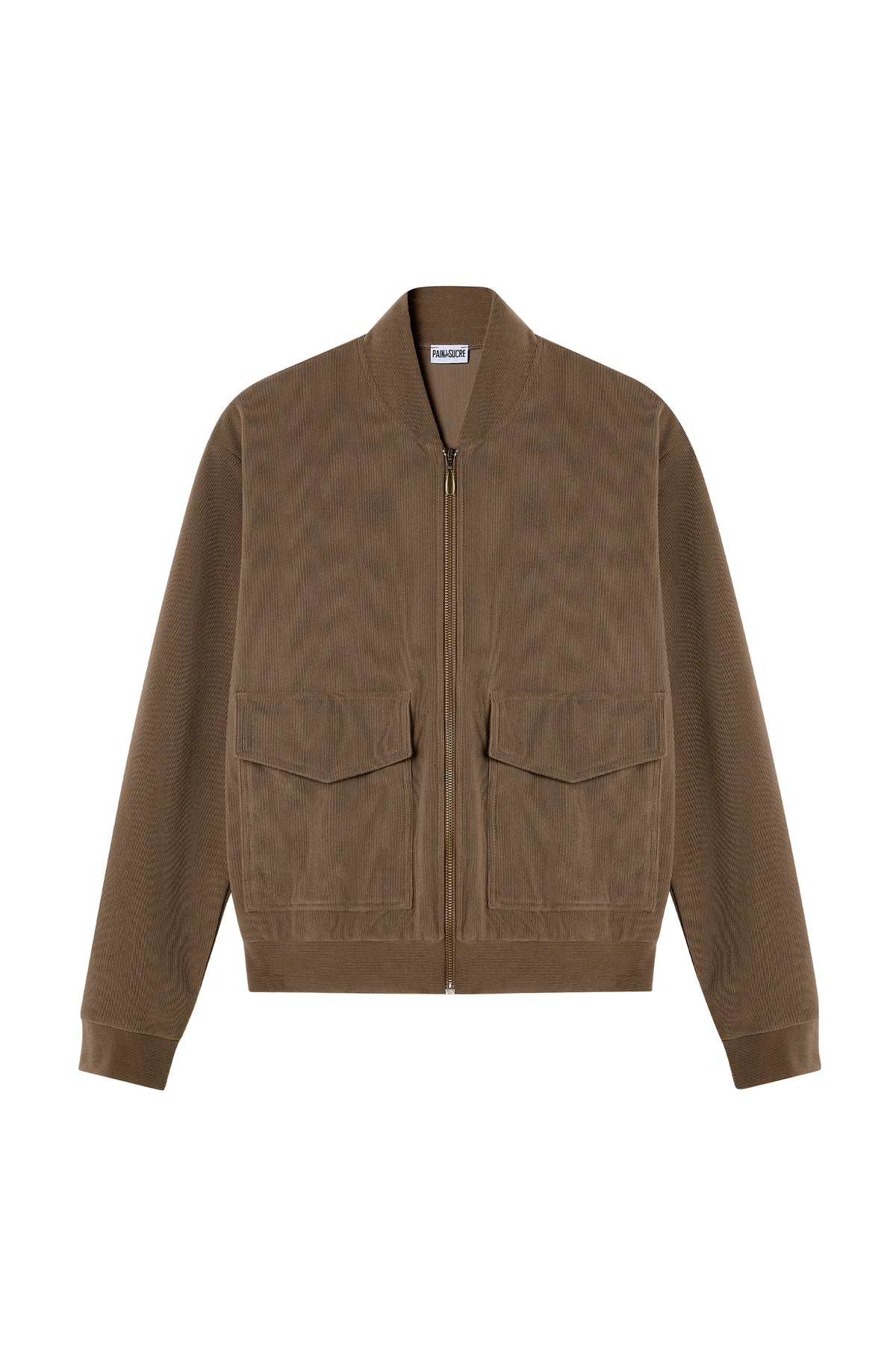 vaea bomber taupe en velours cotele