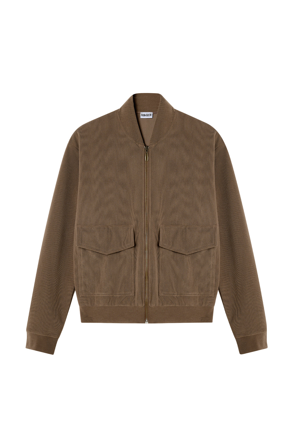 vaea bomber taupe en velours cotele