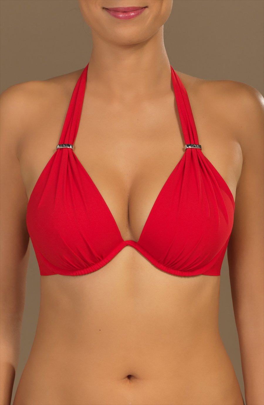 fabia haut de maillot de bain rouge