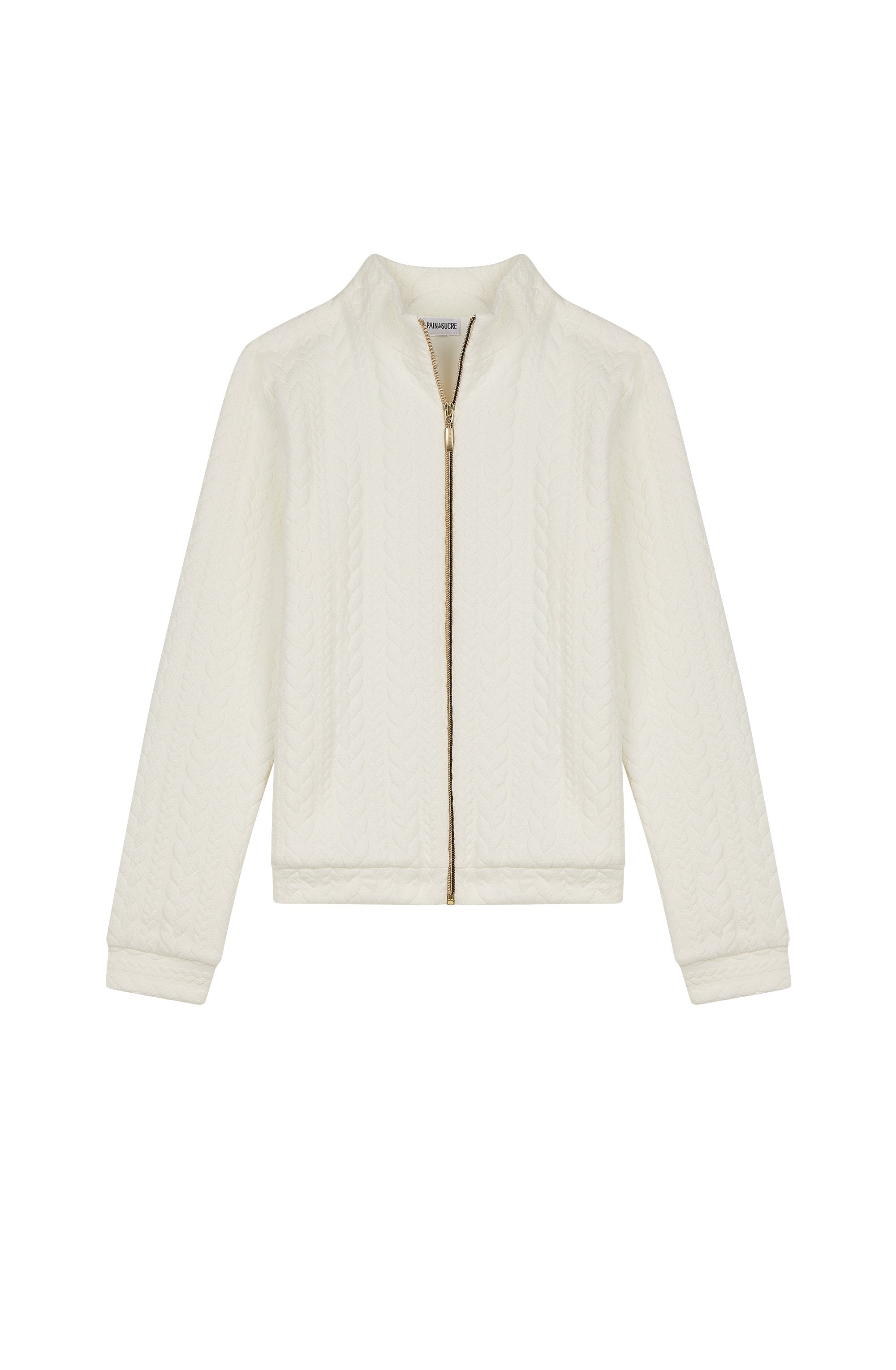 kamila gilet zippe vanille