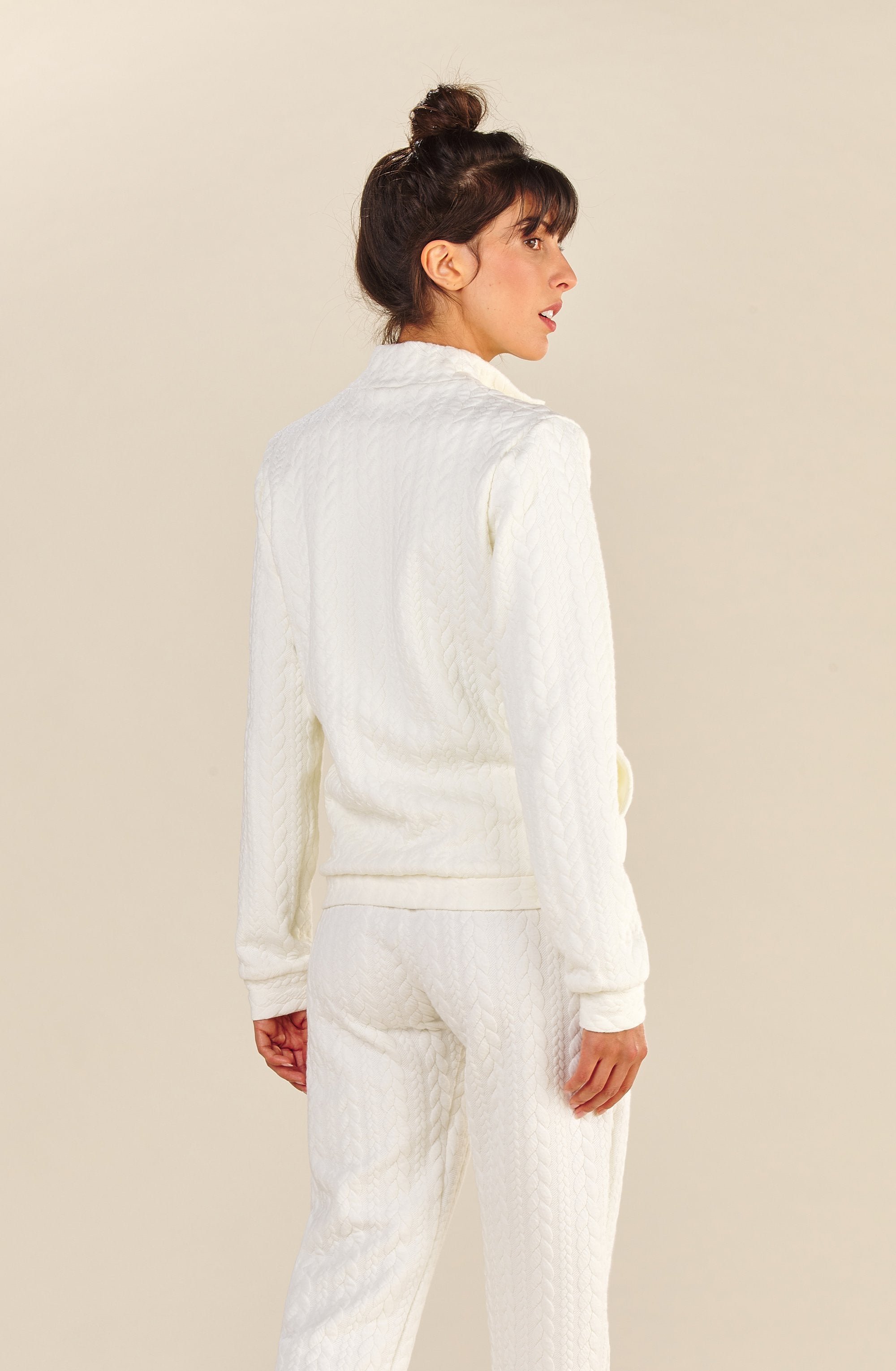 kamila gilet zippe vanille